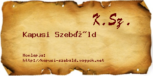 Kapusi Szebáld névjegykártya